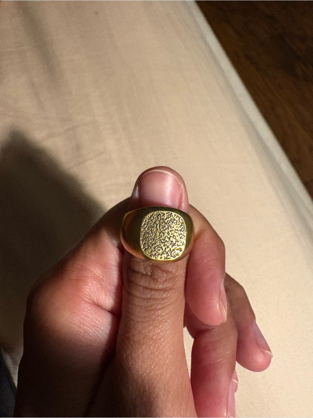 18k Gold filled signet ring